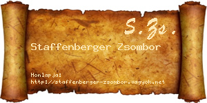 Staffenberger Zsombor névjegykártya