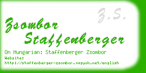 zsombor staffenberger business card